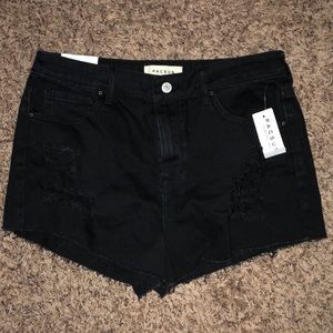 Black High Rise Shorts